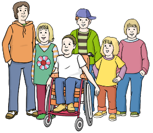 Behinderter mit Familie